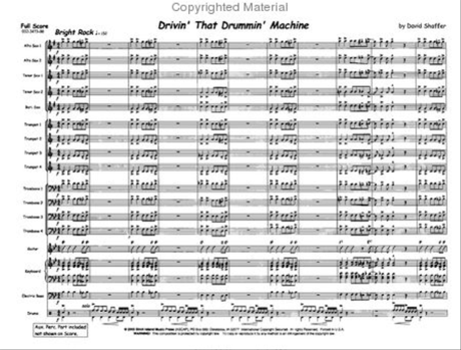 Drivin' That Drummin' Machine! Jazz Ensemble scores gallery preview page 2