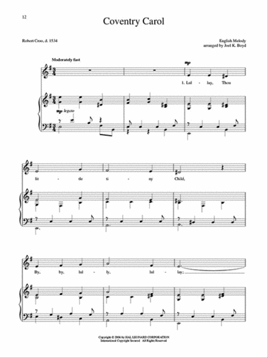 15 Easy Christmas Carol Arrangements – Low Voice Low Voice scores gallery preview page 8