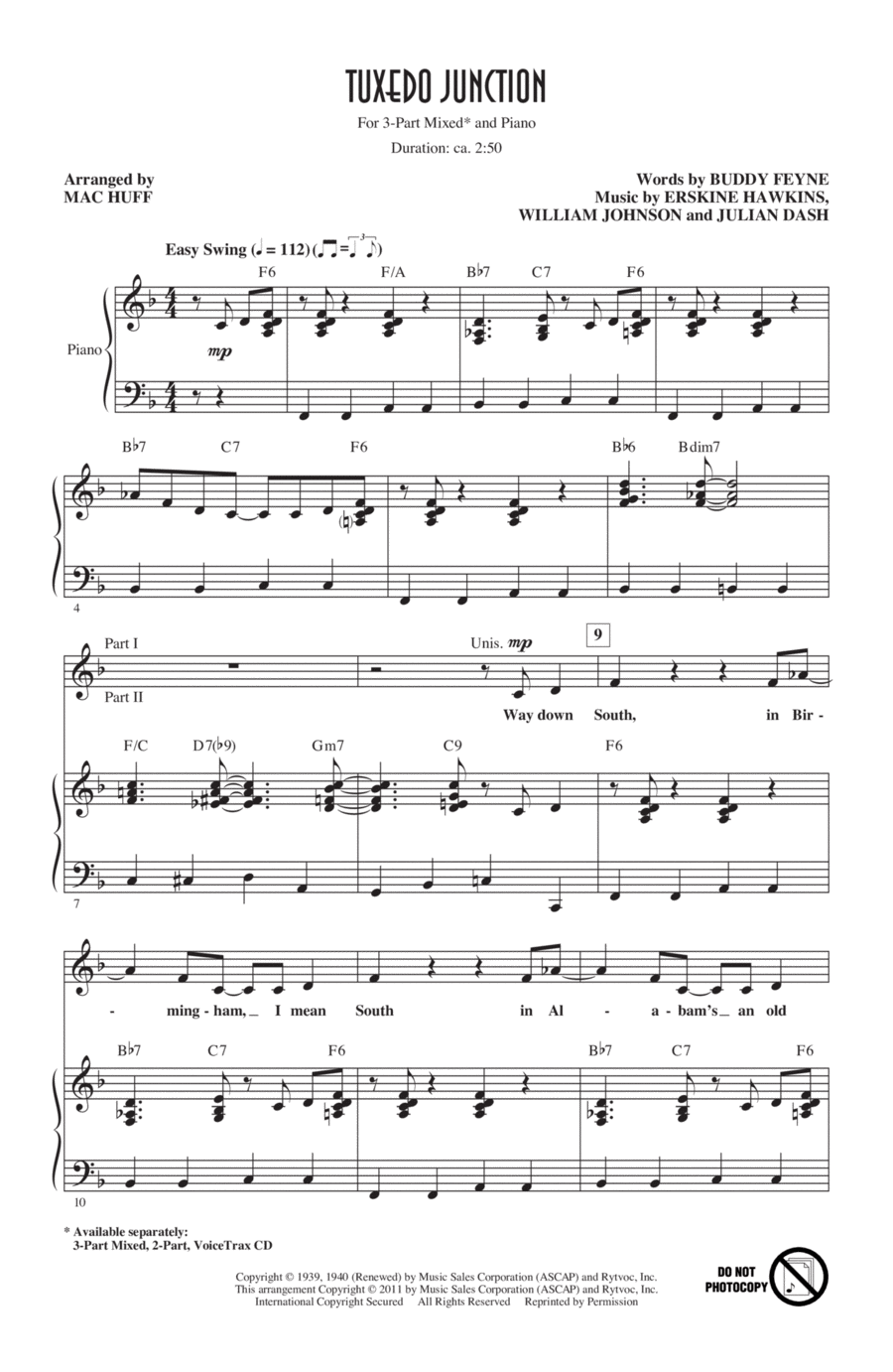 Tuxedo Junction 3-Part scores gallery preview page 1