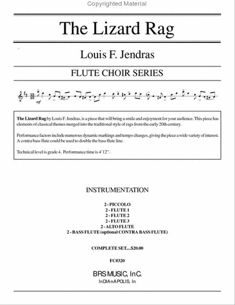 The Lizard Rag Flute Choir scores gallery preview page 2