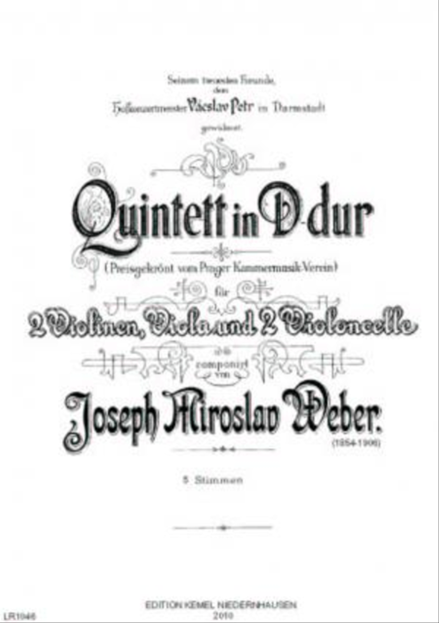 Quintett in D-dur Quintett in D-dur Cello scores gallery preview page 1