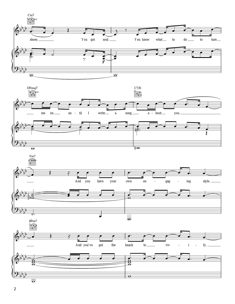 Butterfly Butterfly Piano, Vocal, Guitar scores gallery preview page 2