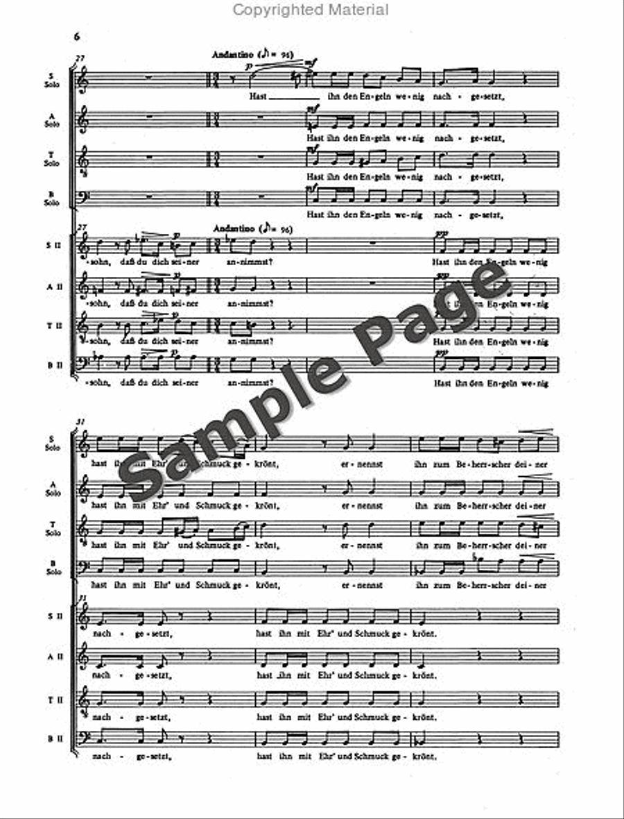 Psalm 8, Op. 85/1 4-Part scores gallery preview page 7