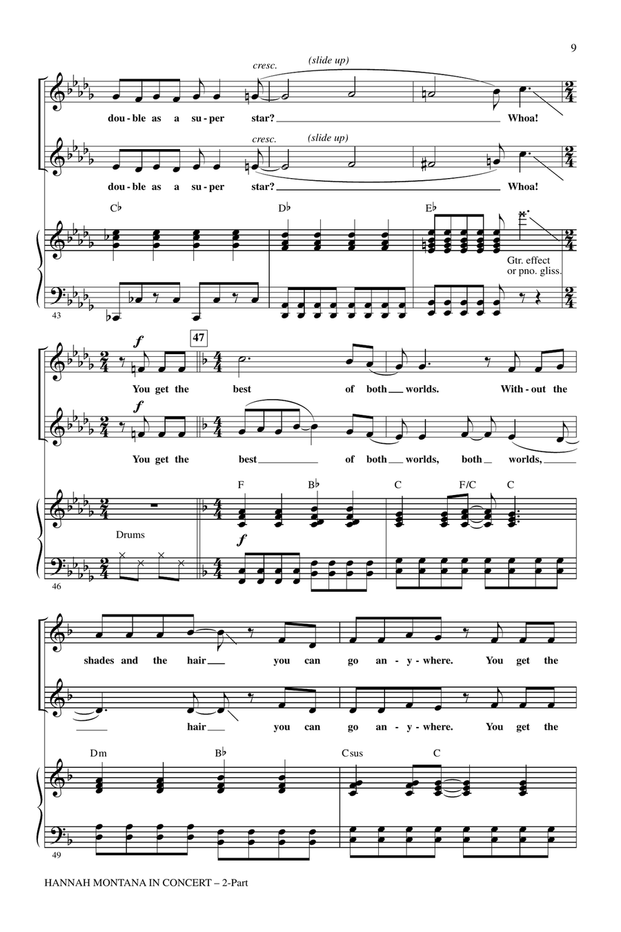 Hannah Montana In Concert 2-Part scores gallery preview page 7