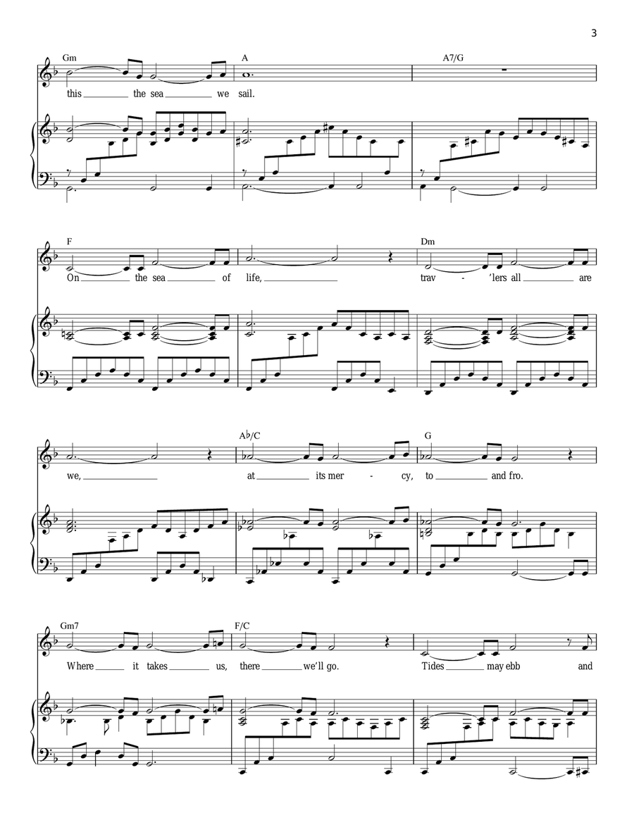 The Sea Of Life (from The Pirate Queen) Piano, Vocal scores gallery preview page 3