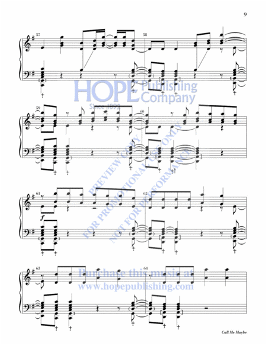 Call Me Maybe 5-Octaves scores gallery preview page 10