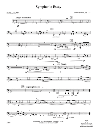 Symphonic Essay: 2nd Bassoon