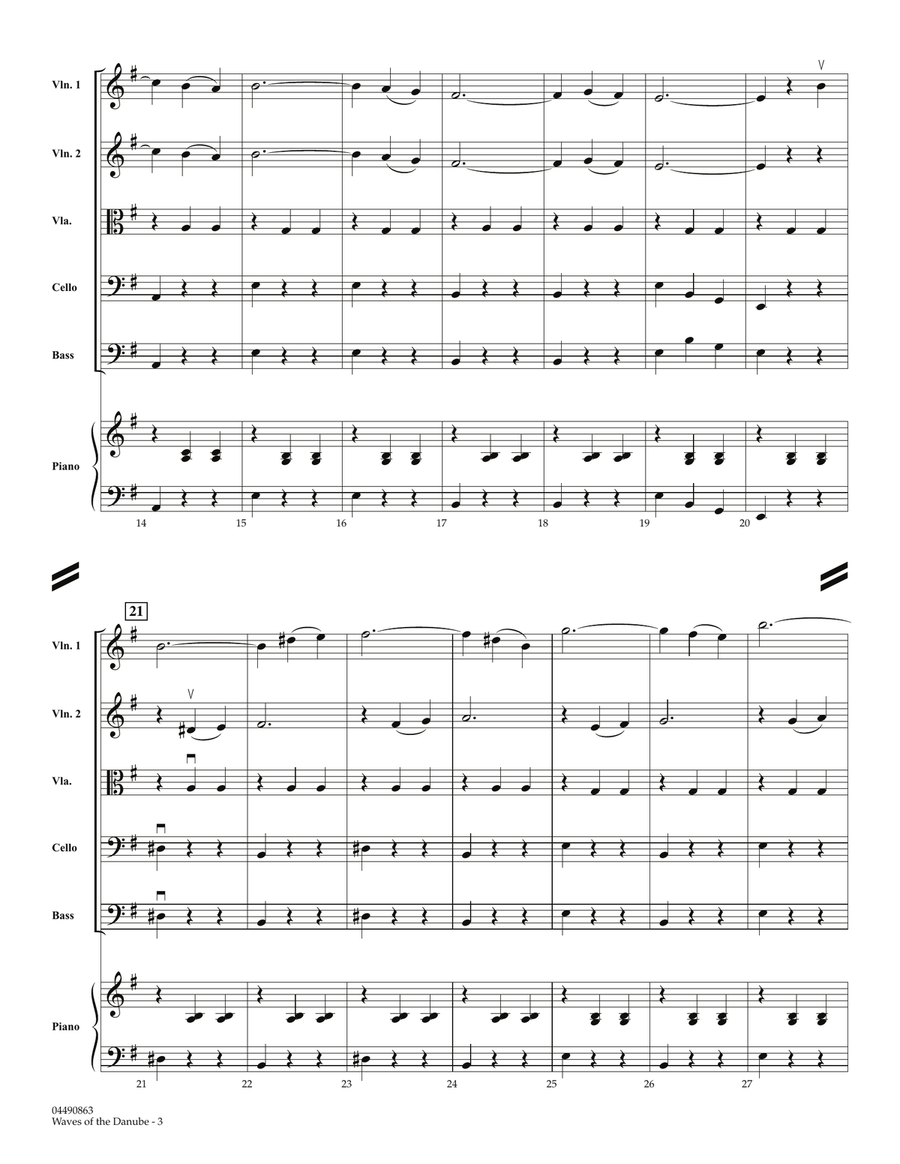 Waves of the Danube - Full Score Orchestra scores gallery preview page 3