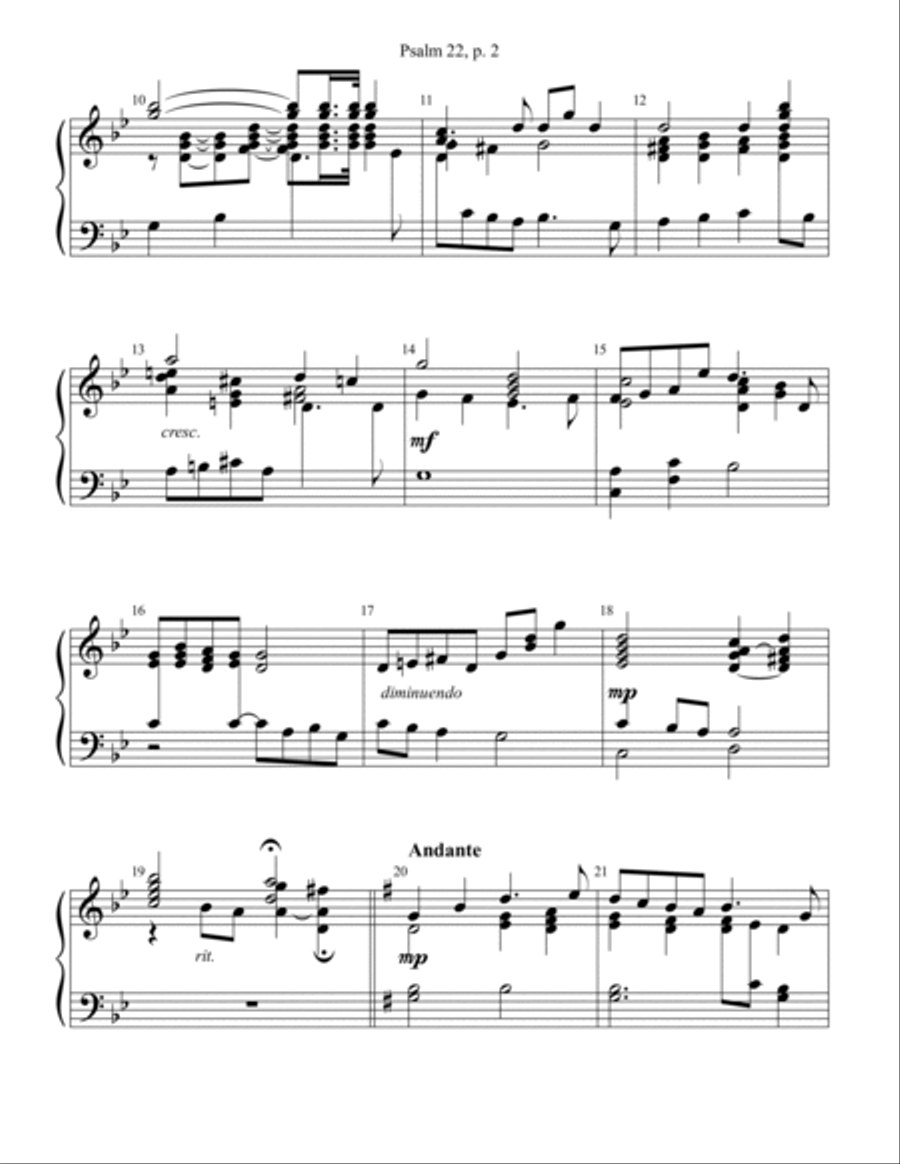 Psalm 22 Fear the Lord, Praise Him Handbell Choir scores gallery preview page 2