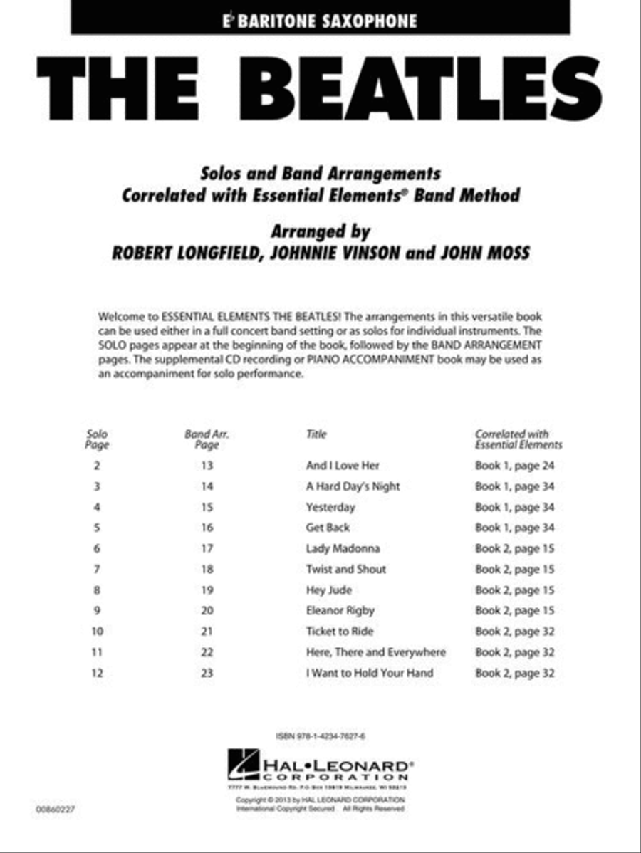 The Beatles Concert Band Methods scores gallery preview page 3