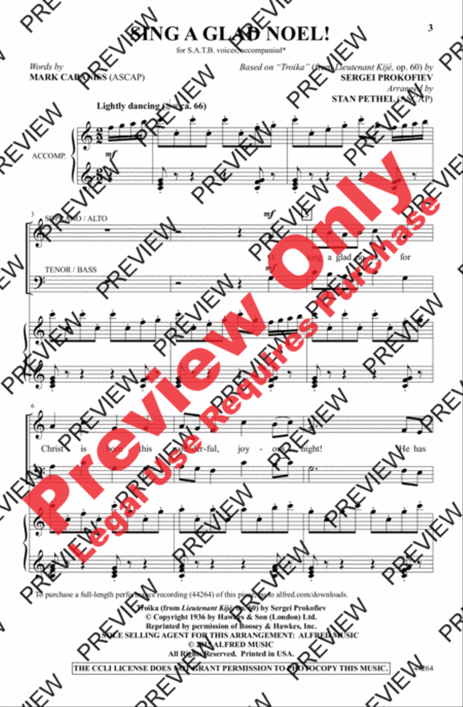 Sing a Glad Noel! 4-Part scores gallery preview page 3