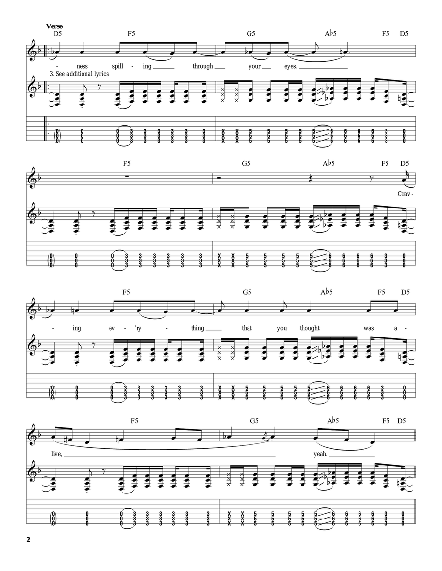 Keep Away Acoustic Guitar scores gallery preview page 2