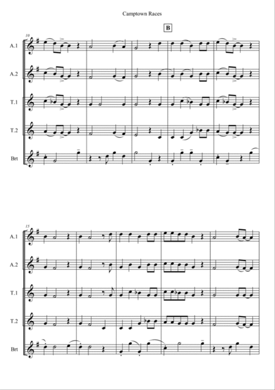 Camptown Races Woodwind Quintet scores gallery preview page 2