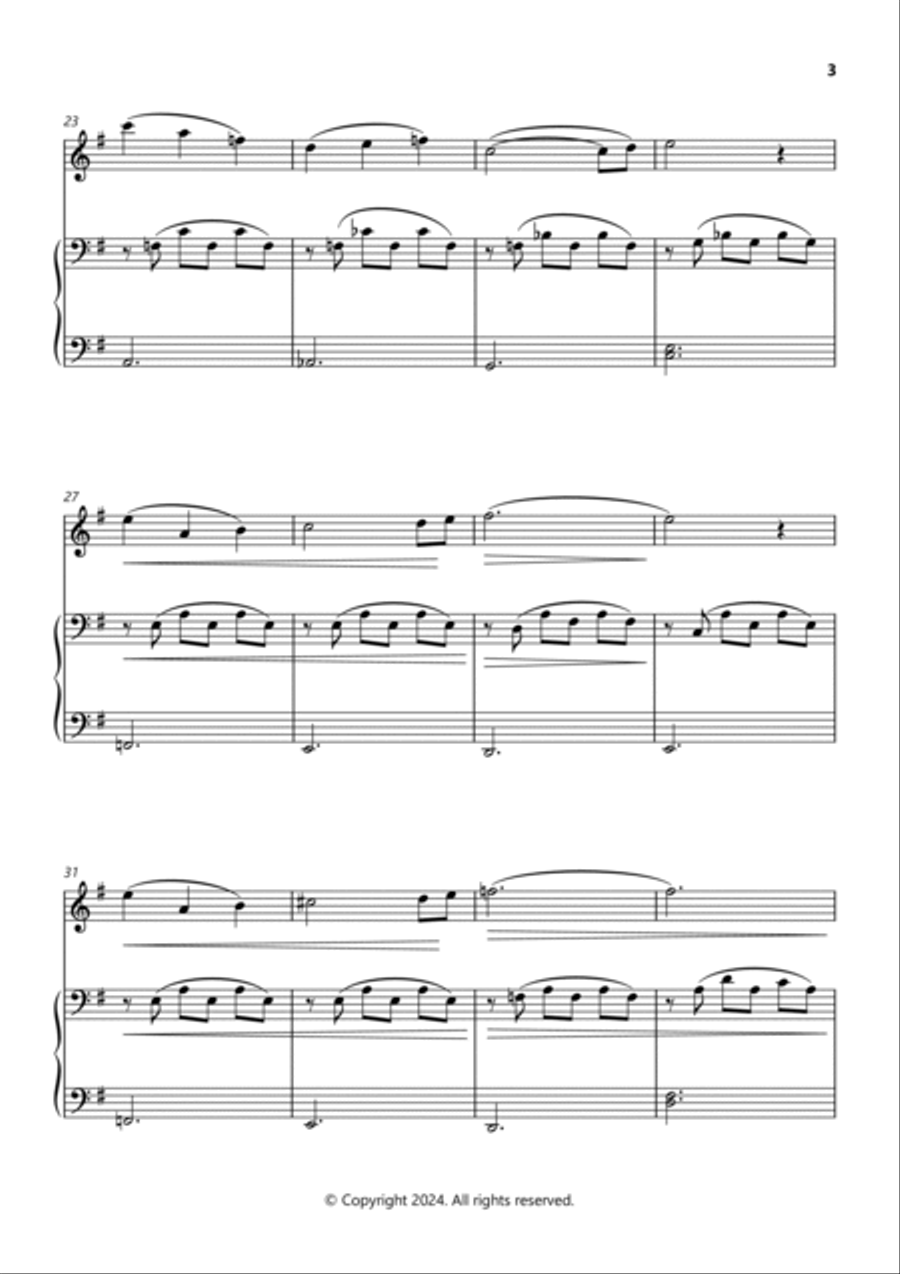 The Swan for Flute and Piano Chamber Music scores gallery preview page 3