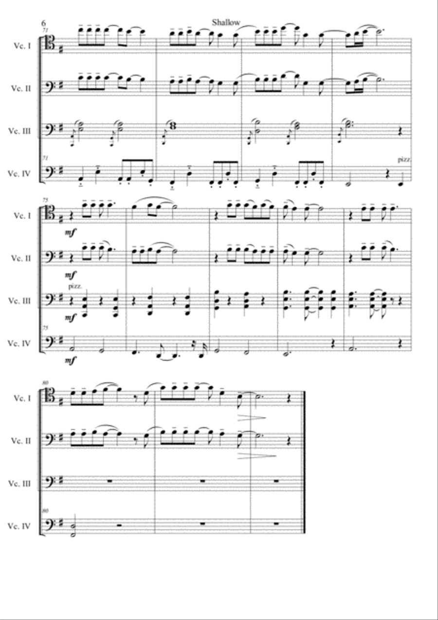 Shallow String Quartet scores gallery preview page 6