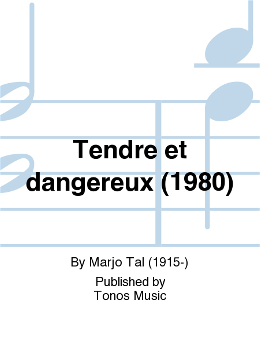 Tendre et dangereux (1980) Medium Voice scores gallery preview page 1