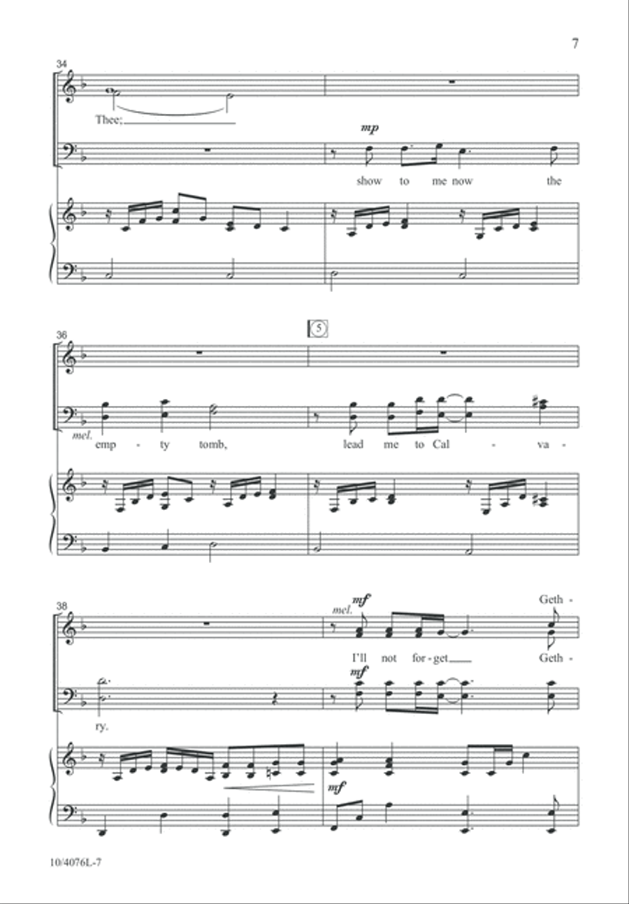 To Calvary 4-Part scores gallery preview page 8