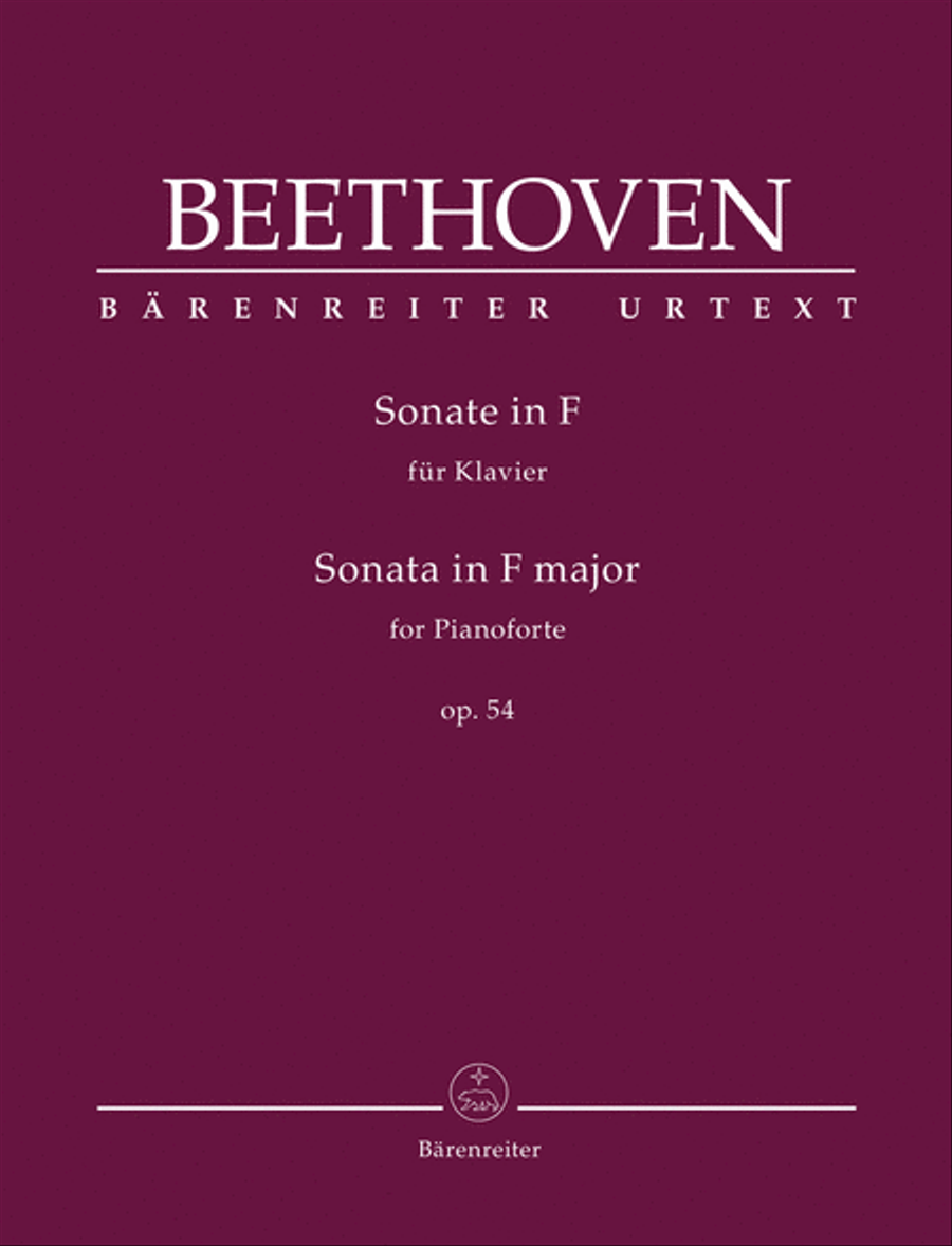 Sonata for Pianoforte in F major, op. 54 Piano Solo scores gallery preview page 1