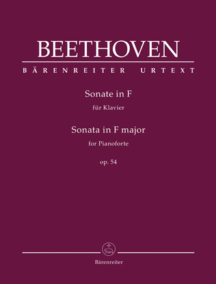 Book cover for Sonata for Pianoforte in F major, op. 54