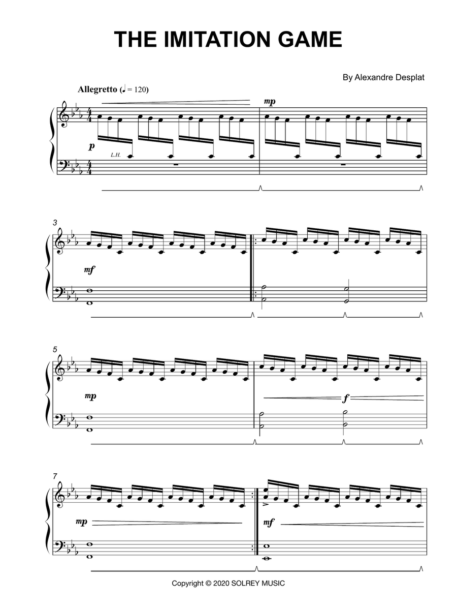 The Imitation Game Piano Solo scores gallery preview page 3