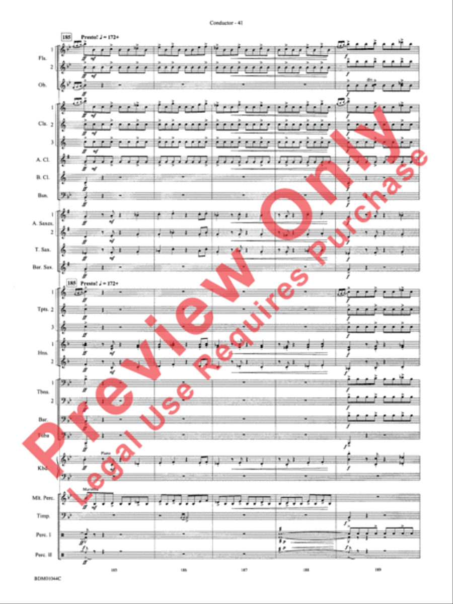 To the Summit! (Strive for the Highest) Concert Band scores gallery preview page 45