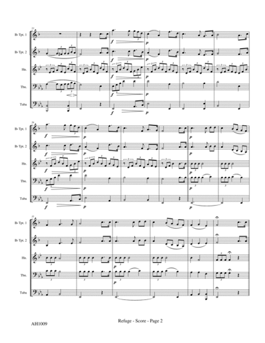 Refuge - Serenade - Waltz for Brass Quintet