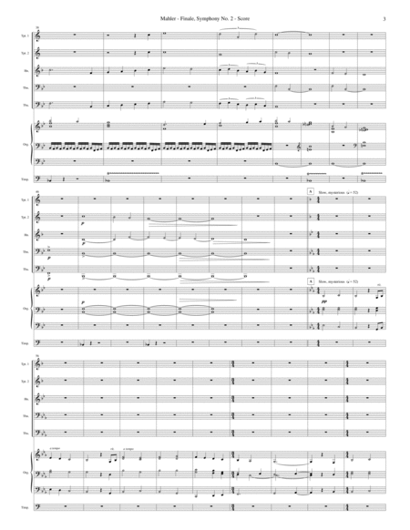 Finale, from Symphony No. 2 "Resurrection" (for Brass Quintet and Organ) image number null