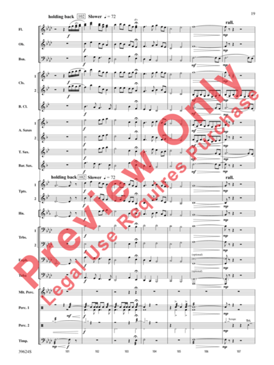 Cradle Hymn Concert Band scores gallery preview page 20