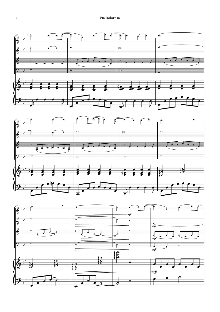 Via Dolorosa Woodwind Quartet scores gallery preview page 4