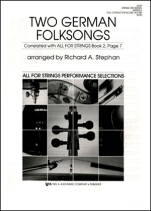 Book cover for Two German Folksongs - Score