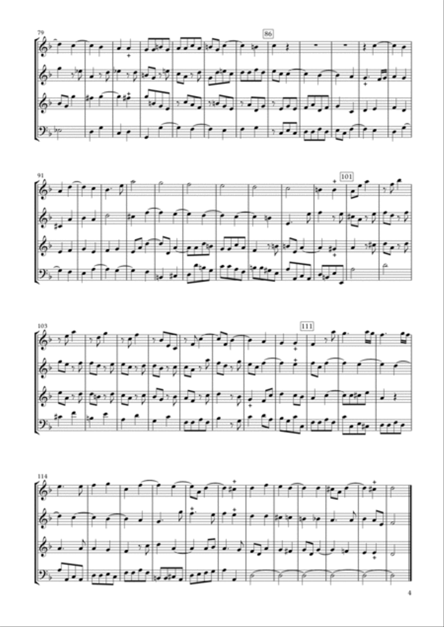 Sonata Op.34-5 for Clarinet Quartet Clarinet Quartet scores gallery preview page 4