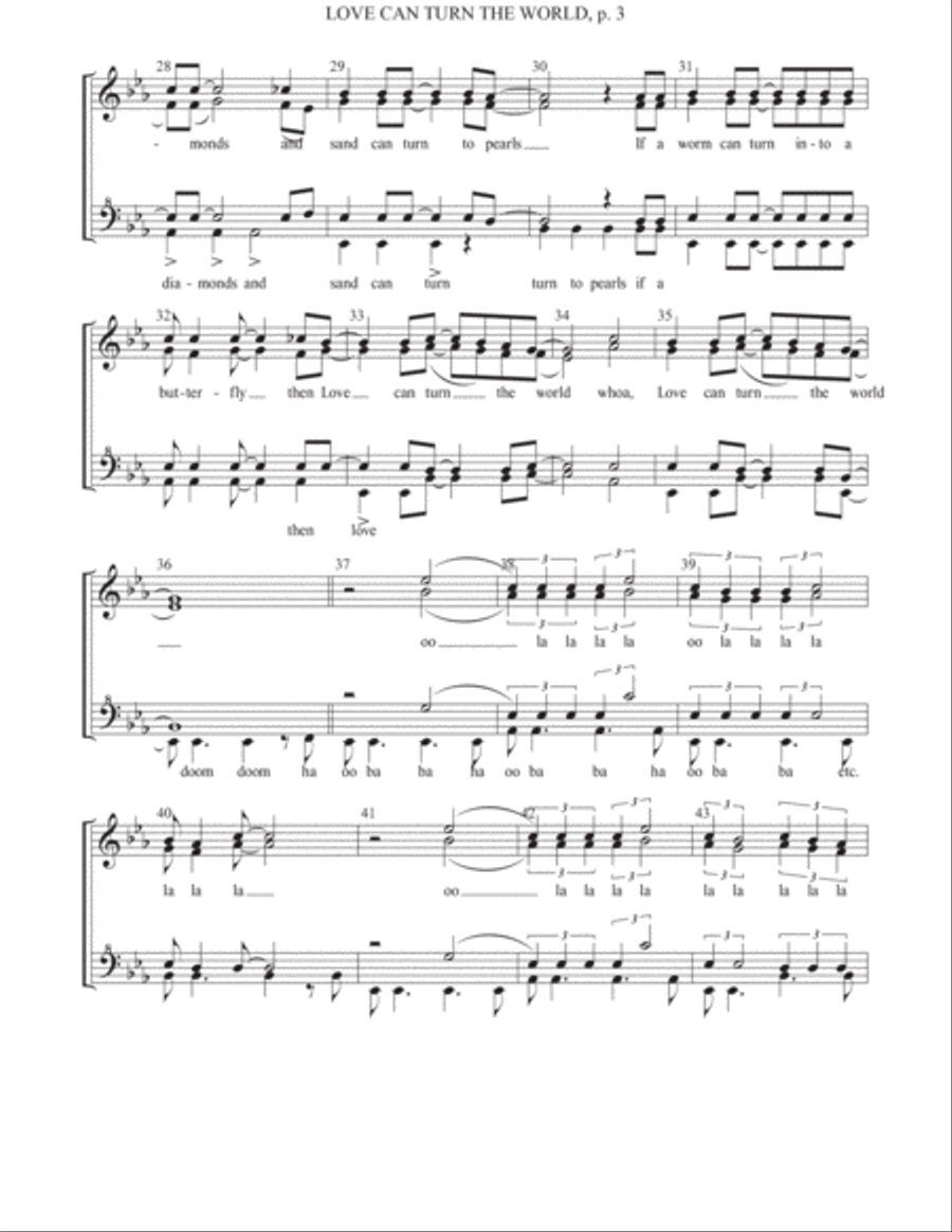 Love Can Turn The World Love Can Turn The World SSAA scores gallery preview page 3