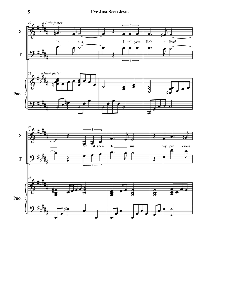 I've Just Seen Jesus Piano, Vocal scores gallery preview page 6