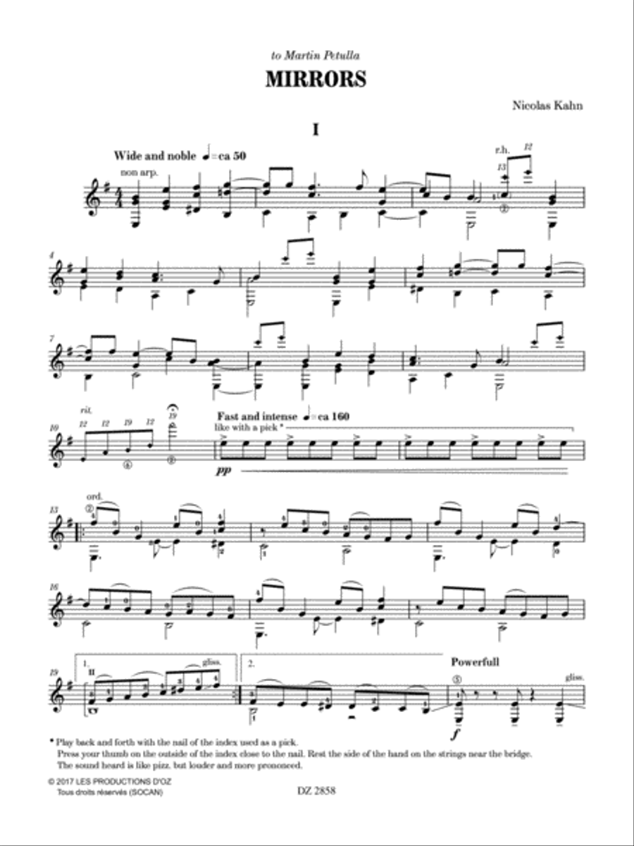 Mirrors Mirrors Classical Guitar scores gallery preview page 2
