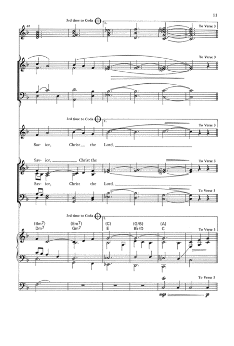 Today Is Born Our Savior 4-Part scores gallery preview page 12