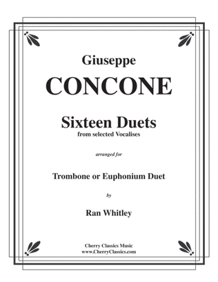 Book cover for Sixteen Duets from selected Vocalises for Trombone or Euphonium