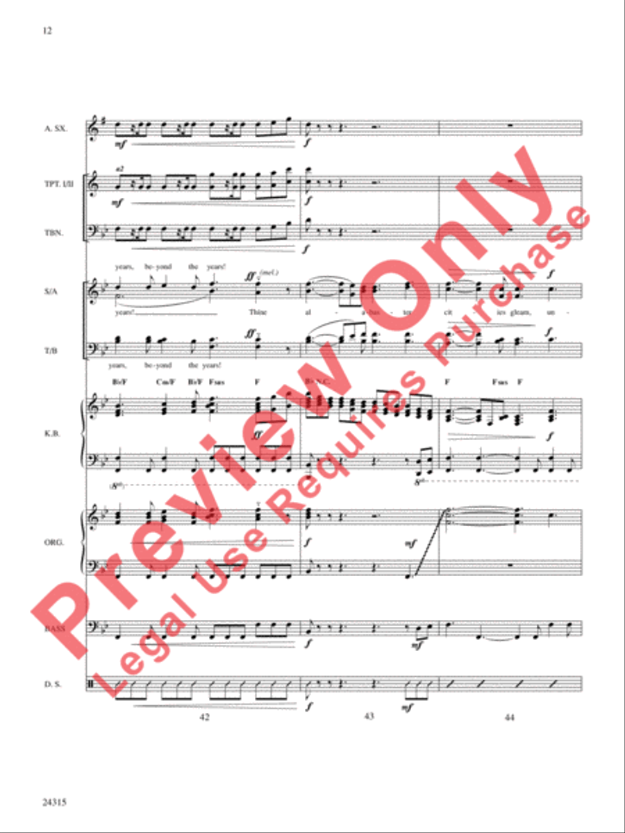 America, the Beautiful America, the Beautiful Choir scores gallery preview page 13