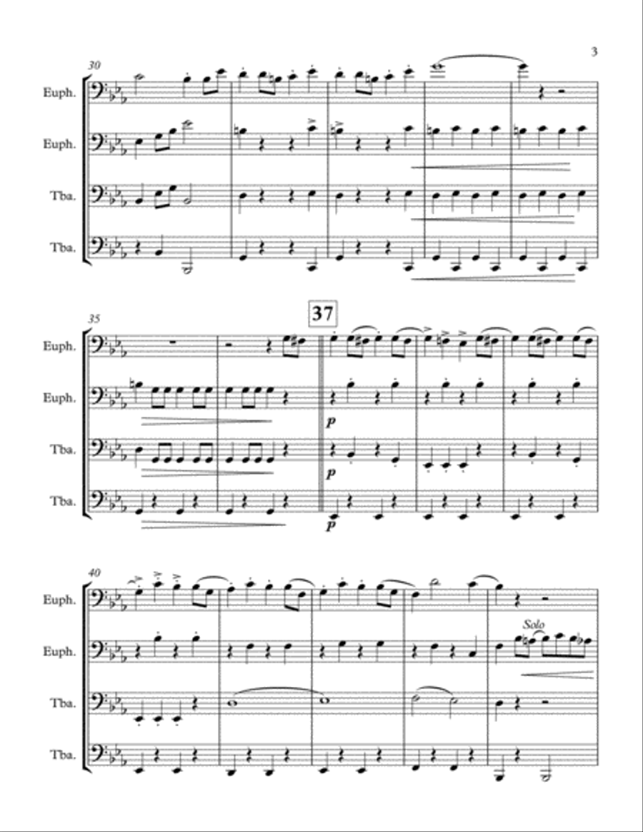 Radetzky March Brass Ensemble scores gallery preview page 4