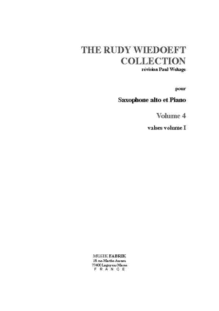 Wiedoeft Collection, Volume 4