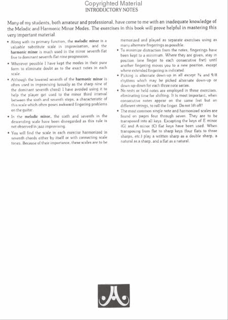 Barry Galbraith # 2 - Exercises In Melodic & Harmonic Minor Modes Guitar scores gallery preview page 2