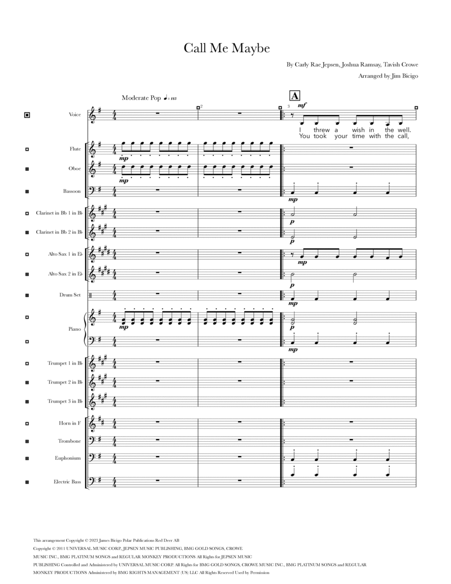 Call Me Maybe Chamber Music scores gallery preview page 1