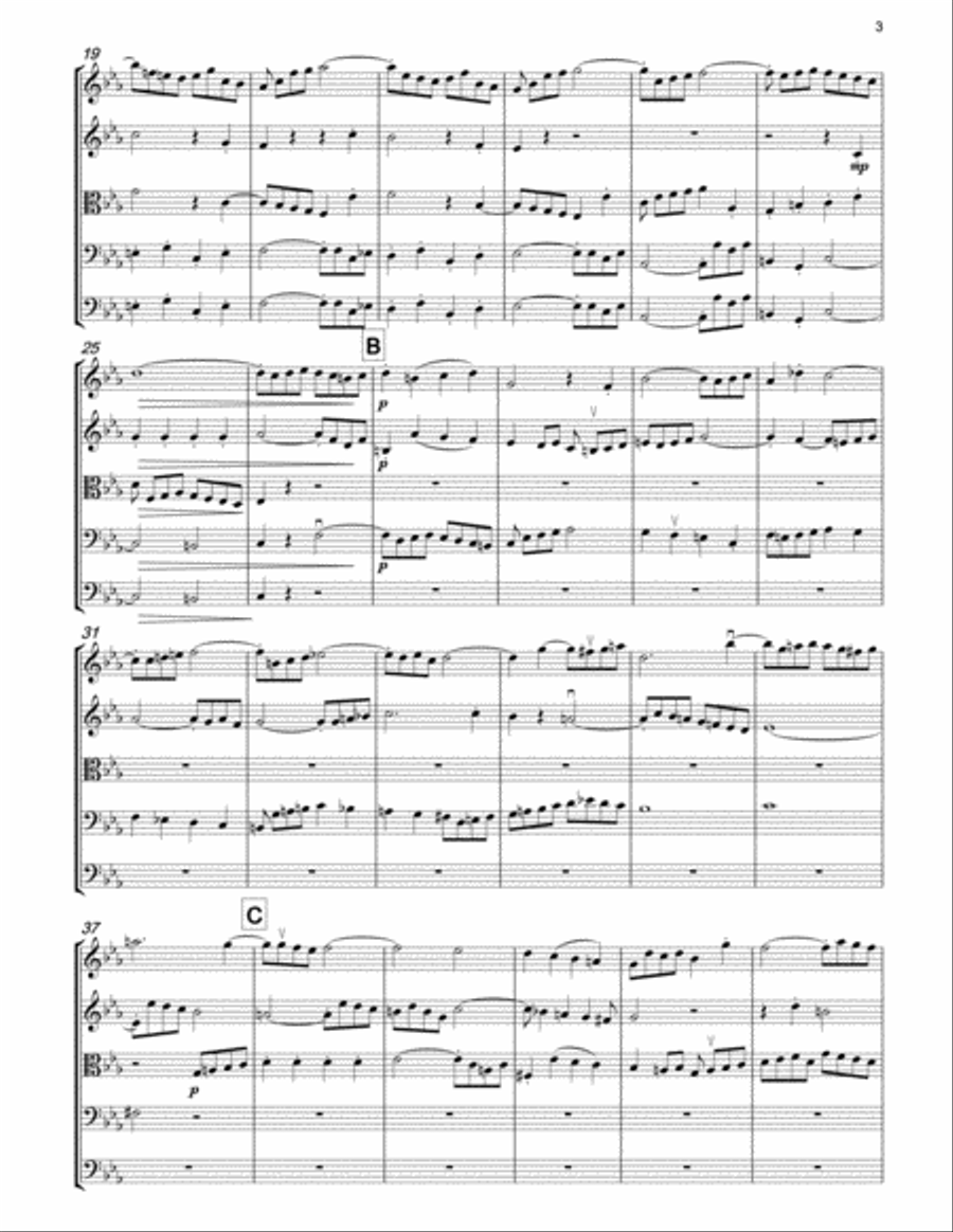 J.S.BACH Fugue in C minor (BWV537) for string orchestra String Orchestra scores gallery preview page 3