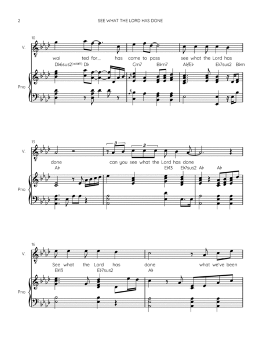 See what the Lord Has Done by Nathaniel Bassey Small Ensemble scores gallery preview page 2