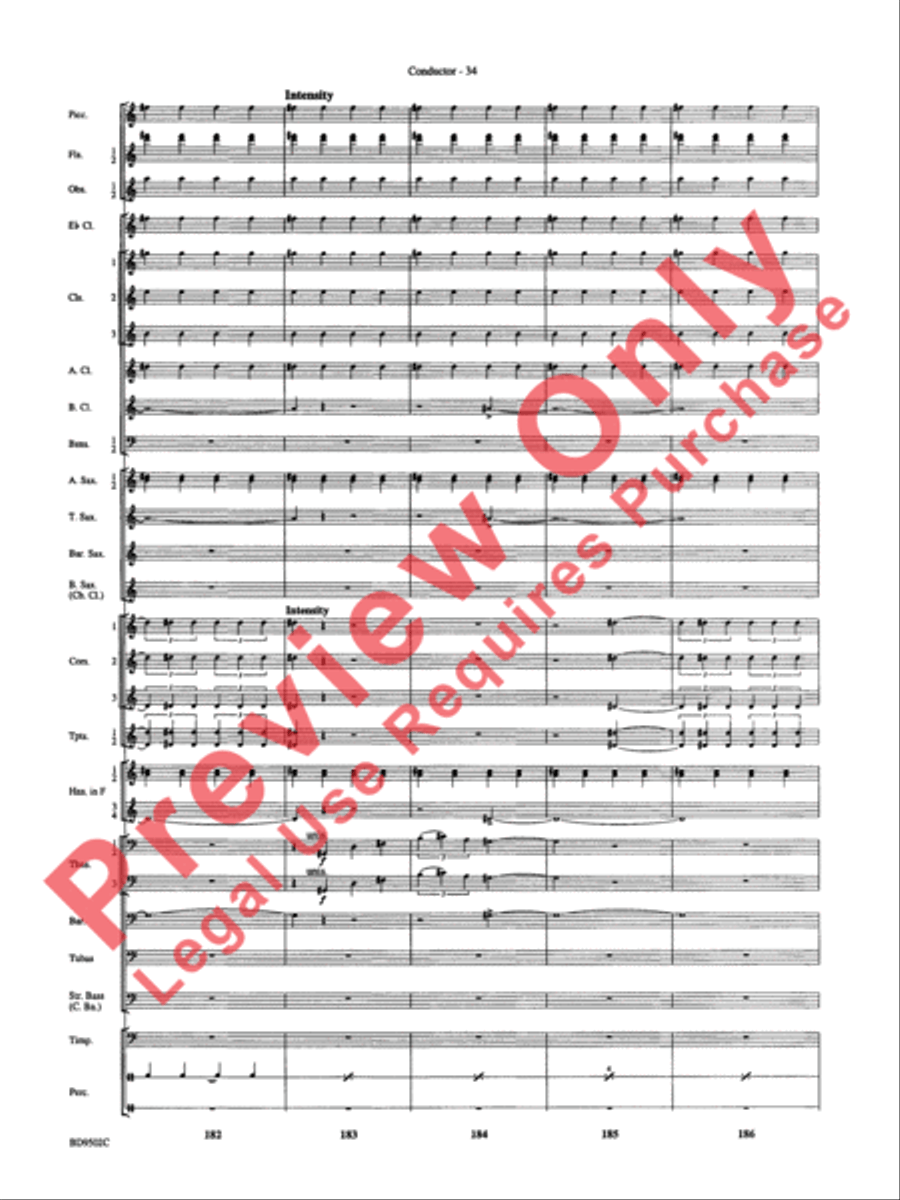 Symphony No. 3 for Band Concert Band scores gallery preview page 37