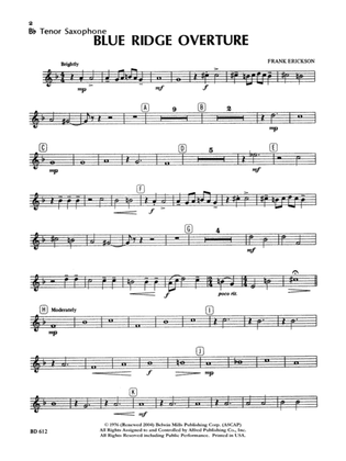 Blue Ridge Overture: B-flat Tenor Saxophone