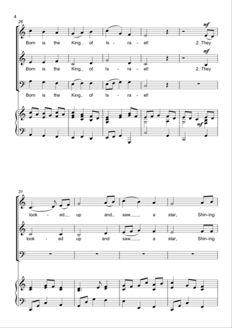 The First Nowell ( The First Noel ) - 3 part choir - SAB - Mixed Voices 3-Part scores gallery preview page 4