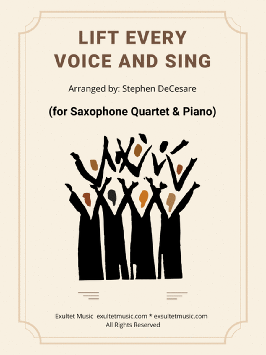 Lift Every Voice And Sing (for Saxophone Quartet and Piano) image number null