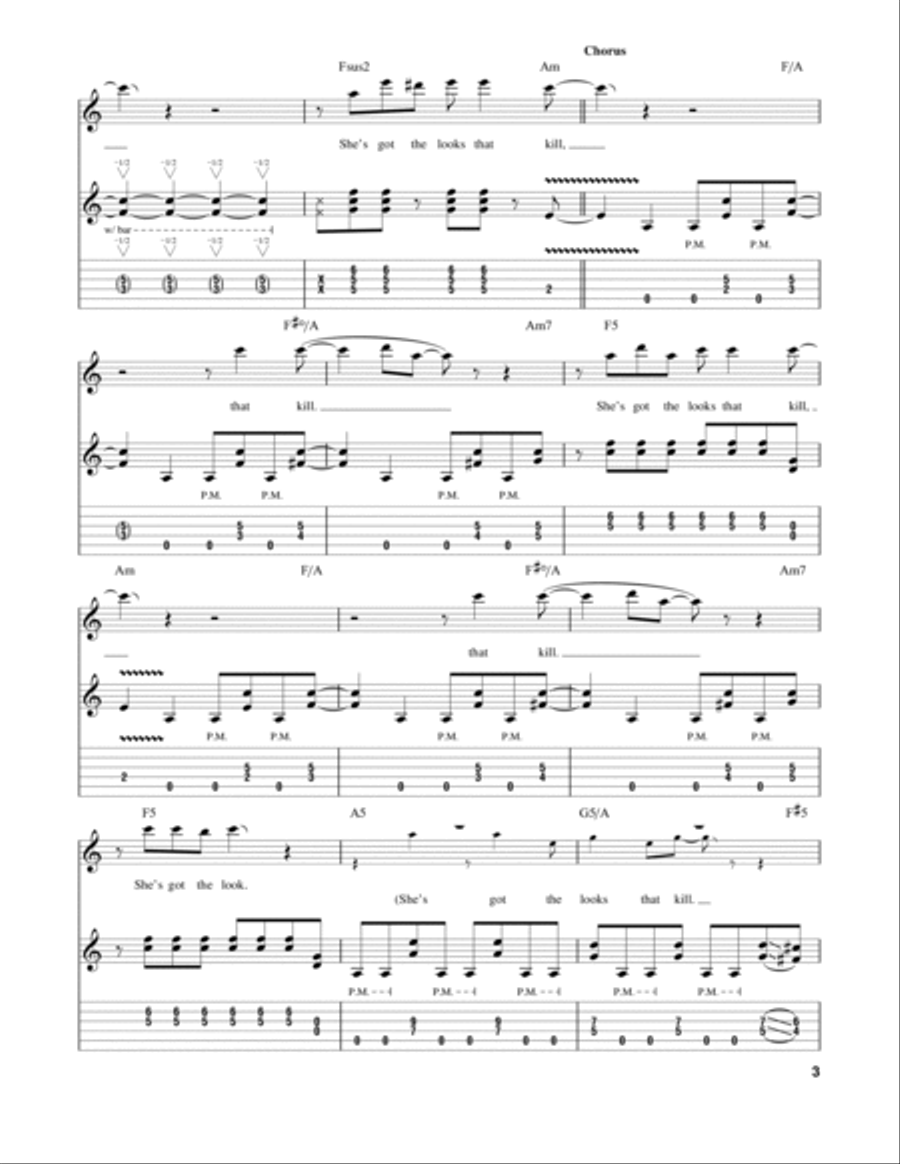 Looks That Kill Looks That Kill Electric Guitar scores gallery preview page 3