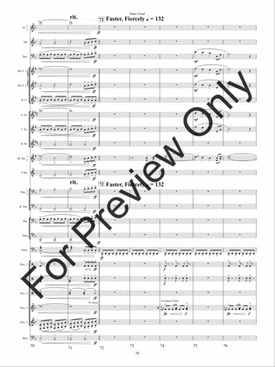 Dark Cloud Concert Band scores gallery preview page 13