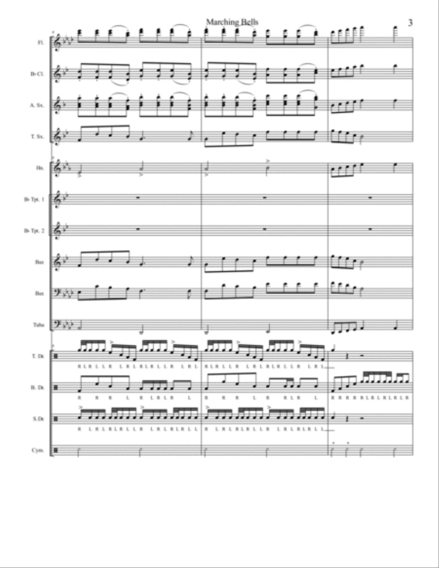 Marching Bells Marching Band scores gallery preview page 3